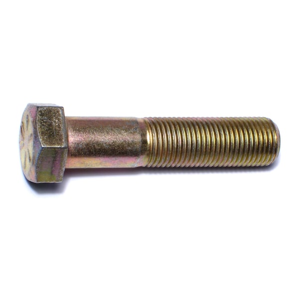 Midwest Fastener Grade 8, 9/16"-18 Hex Head Cap Screw, Zinc Yellow Steel, 2-1/2 in L, 5 PK 65506 - main
